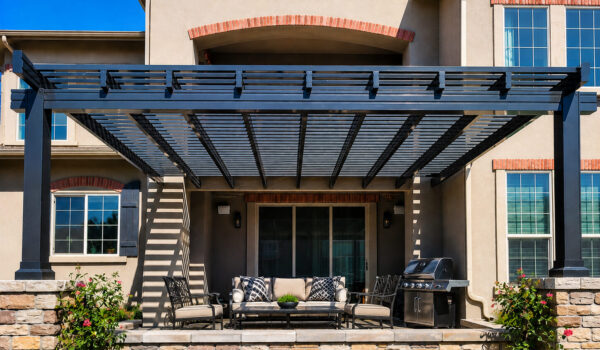 Attached arbor to house